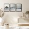 Americanflat Snap-In Picture Frame in Black - Set of 3 - Poster Frame with Slimline Molding, Plexiglass Cover, and Hanging Hardware - Black